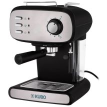 KUBO Machine à Café Expresso, 15 bar, Réservoir 1,2L, 850W, Noir et Inox