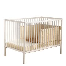 Lit Bébé Bébé_price Lit Bébé À Barreaux 120x60 Blanc Bois (hêtre).