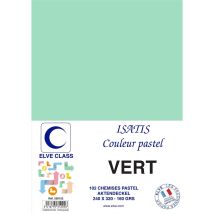 Paquet De 102 Chemises 160 G 240 X 320 Mm Isatis Coloris Pastel Vert Elve