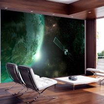 Planete Discount Pd14339-300-210 Papier-peint Papier Peint Non Tissé Noir, Vert
