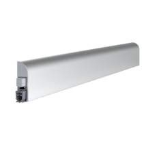 Plinthe Acoustique Thermique Automatique En Applique 1030mm Argent Façon Inox 1030mm