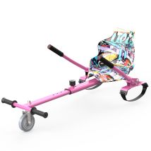 Hoverkart Pour Hoverboards, Siège Kart Longueur Ajustable, Compatible Avec Hoverboards De 6,5" 8,5" Et 10",rose