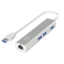 Hub Usb Level Levelone Usb-0503 Avec 3 Ports Usb 3.0 Et Port Ethernet