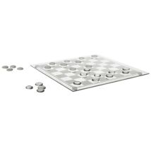 Jeu De Dames - Mister Gadget - Verre - Blanc Et Noir