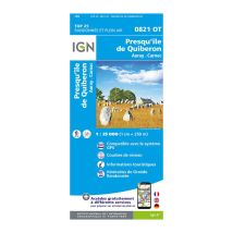 Carte Randonnée Ign Top 25 Presqu'île De Quiberon