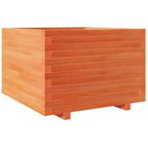 Jardinière Pot De Fleurs Bacs À Fleurs Cire Marron 70x70x49,5 Cm Bois De Pin Massif