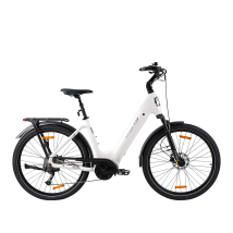 Vélo Électrique TTGO Z5, Moteur Central 250 W, Batterie 36 V 18 Ah, Blanc