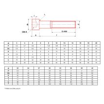 Vis Métaux Tête Cylindrique Hexagonale Creuse Brut Classe 12.9 Din 912 3 X 30 Mm Ultima
