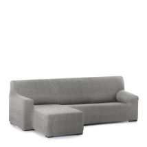 Housse Pour Chaise Longue Accoudoir Long Gauche Eysa Roc Gris Clair 120 X 120 X 360 Cm