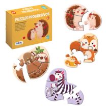 Dohe Puzzle Progressif Pour Enfants - Double Couche De Carton - Couche Intermédiaire De Contreplaqu