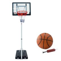 Panier De Basket Charlotte Noir Hauteur Réglable 2m10 À 2m60