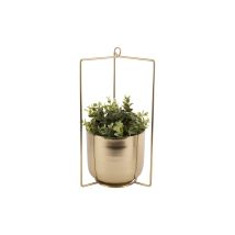 Cache-pot Design Métal Spatial - Doré