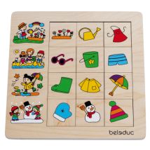 Beleduc Sorting Set "seasons" Puzzle Avec Cadre 12 Pièce(s) Enfants