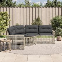 Canapé De Jardin Banquette De Jardin Canapé D'extérieur Et Coussins Et Repose-pied En Forme De L Rotin
