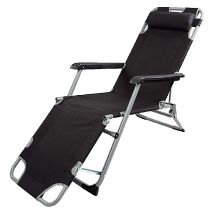 Chaise Longue Aktive Tumbona Inclinable Noir