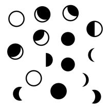 Stickers - Phases De La Lune- Hauteur 92.71 Cm