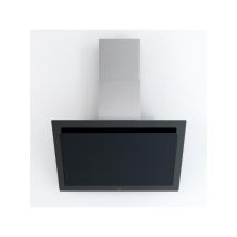 Hotte Murale Novy Vision 7830, Acier Inox & Noir, 808 m³/h, 89.8 cm, LED, 4 Vitesses, Filtres Métal