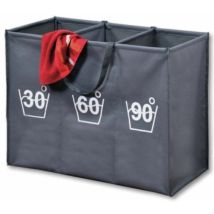 Kesper 89170 Panier À Linge Rectangulaire Plastique, Polyester Gris