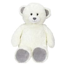 Peluche Ours - Home Deco Kids - Blanc Et Gris - 90 Cm