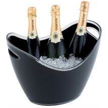 Seau À Champagne Professionnel Acrylique Noir 3 Bouteilles - Aps