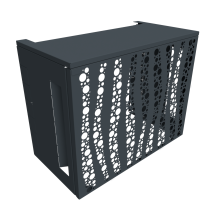 Cache-climatiseur, Atole En Aluminium Thermolaqué - Taille 2 : H. 113 X L. 110 X P. 64 Cm - Gris Anthracite