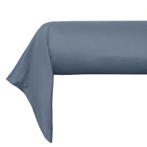 Taie De Traversin 86x185 Cm Satin De Coton Bleu