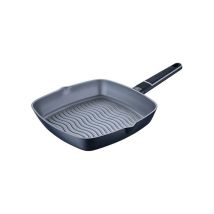 Poêle À Grilller Masterpro Ø 28 Cm Noir Gris Aluminium (ø 28 Cm)