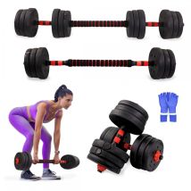 Mobiclinic Haltères Réglables 2 En 1 Extenfit Poids 1- 10 Kg Comprend Les Haltères Et La Barre D'extension Rembourrée