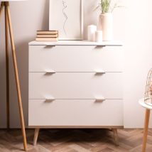 Commode Göteborg 1 Blanc Et Chêne Sonoma Finori