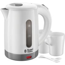 Bouilloire De Voyage 0,85l Travel 1000w, 2 Tasses Et Cuilleres Incluses