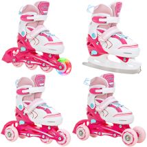 Roller En Ligne Lia Roue Led Du 34 Au 37 + Patin À Roulette + Patin À Glace + Triskat