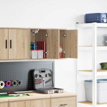 Armoires Murales De Garage 2 Pcs Chêne Sonoma Bois D'ingénierie Vidaxl