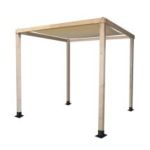 Pergola De Jardin En Bois Traité Pour Extérieur Chillvert Corinto Auvent 4 Poteaux 255x255x225 Cm Blanc Beige