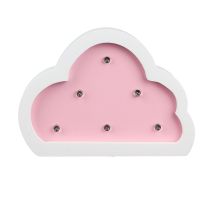 Lampe En Bois Enfant Nuage - H. 9 Cm