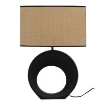 Lampe Anori, Céramique, Noir, H.60 Cm, E27, Seynave