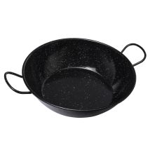 Plat À Paella Haut En Métal Émaillé 2 Poignées Ø 36 Cm