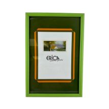 Cadre Photo - Pour Photo 15x21cm - Bois - Vert - A Suspendre Ou À Poser
