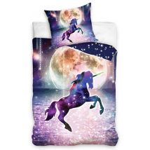 Unicorn - Parure De Couette 140 X 200 + Taie Motif "licorne"