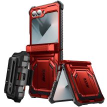 Coque Carbone Pour Samsung Z Flip 6 Protection Intégrale Antichoc Rouge I-blason