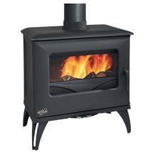 Poêle À Bois Cube Anthracite 6,5 Kw