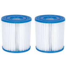 Lot De 2 Cartouches Filtre I Pour Piscine H 9 Cm X Ø 7,8 Cm