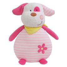 Luminou Chien Rose Peluche Lumineuse Naturelle Fonctionne Sans Pile Et 30 Cm