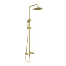 Colonne De Douche Mécanique Finition Or Doré Brossé - 133x26x52 Cm - Molly Gold