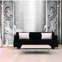 Planete Discount Pd13782-100-70 Papier-peint Papier Peint Non Tissé Argent, Blanc