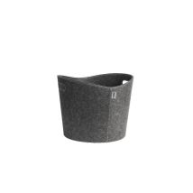 Panier À Bûches En Feutre Gris Aduro Proline Ø39 X H31 Cm