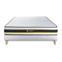 Ensemble 140x190 Matelas Flexy + Sommier Kit Blanc