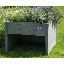 Garage De Tondeuse À Gazon Avec Jardinière Gris Dobar