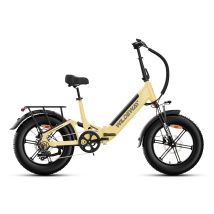 Vélo Électrique Wildeway Torpedo, Fat Bike 20" 48v 15ah, Jaune
