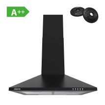 Ciarra Hotte Cbcb6201-ow 60cm 370m³/h 3 Vitesses Surface Mate Noir Classe A++