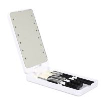 Miroir Led - Cosmetic Club - Avec 5 Pinceaux - Blanc